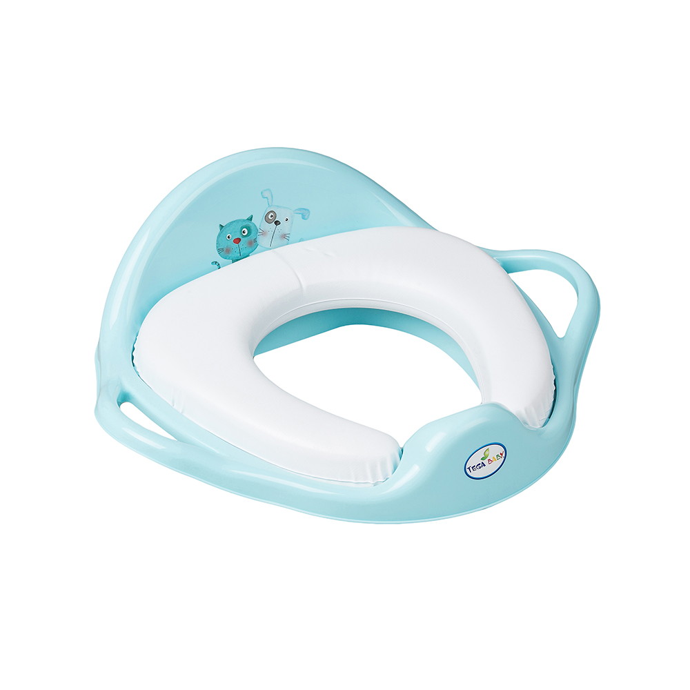 Накладка на унитаз мягкая Tega Baby Dog and Cat (Пес и Кот) PK-020-101 голубой