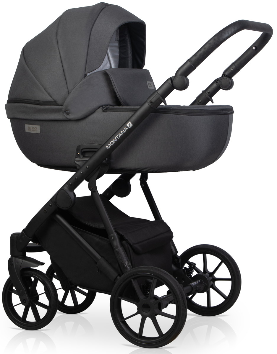 Детская коляска Riko Basic Montana X 3 в 1 53 Dark grey (т.серый)