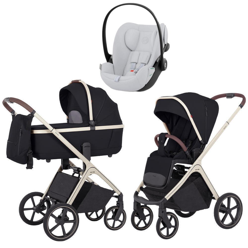 Коляска Carrello Vector CRL-6550 и автокресло Cybex Cloud G i-Size Fog Grey 3 в 1 Pearl Black