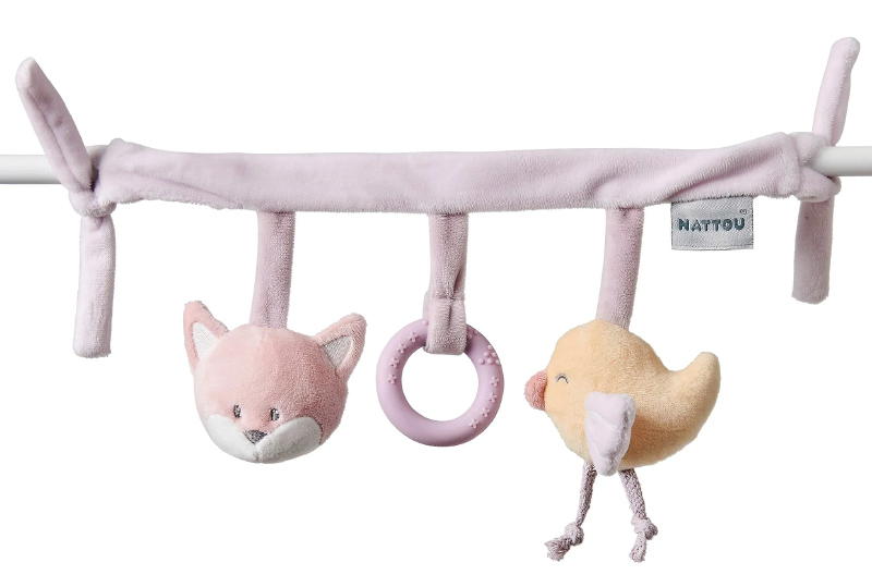 Игрушка мягкая Nattou Soft toy Alice & Pomme Лисичка и Кролик на завязках 485234