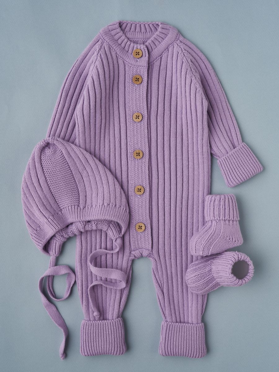 Комбинезон, шапочка гномик, носки Little Star Лапша 0001-3 (ЧЗ-нк) орхидея 62