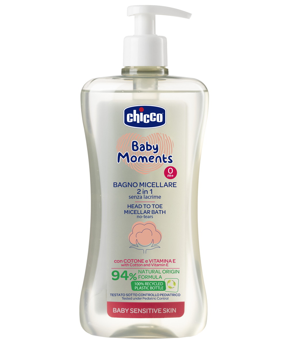 Мицеллярная пена Chicco для ванн Baby Moments 2 в 1 500 мл