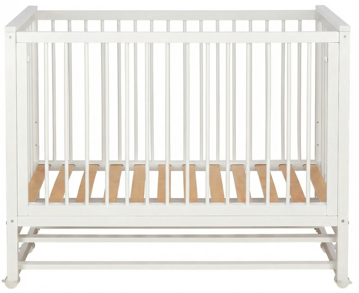 Детская кроватка Polini kids Simple 111 с маятником белый