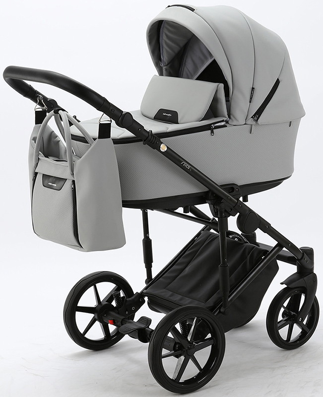 Детская коляска Adamex Zico Deluxe 3 в 1 Z-SA03 СВ.СЕР. КОЖА