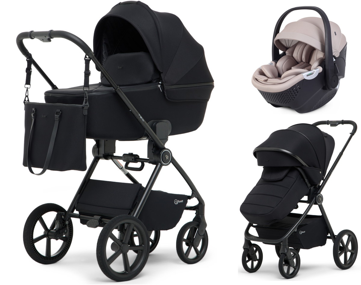 Детская коляска Rant Teo Soft 3 в 1 с автокреслом Aster Zero Beige Black