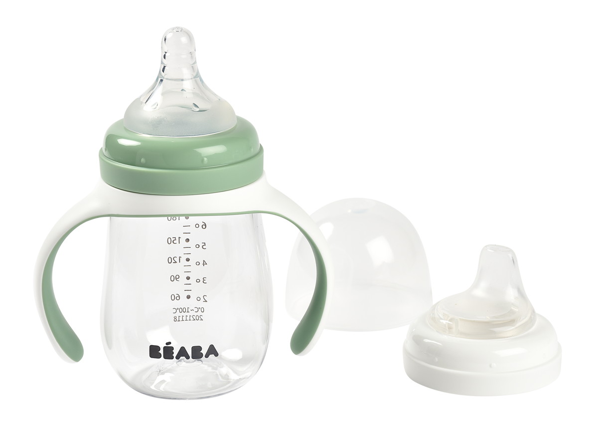 Поильник-бутылочка 2 в 1 Beaba Biberon D App 210 мл 913531 GAGE GREEN