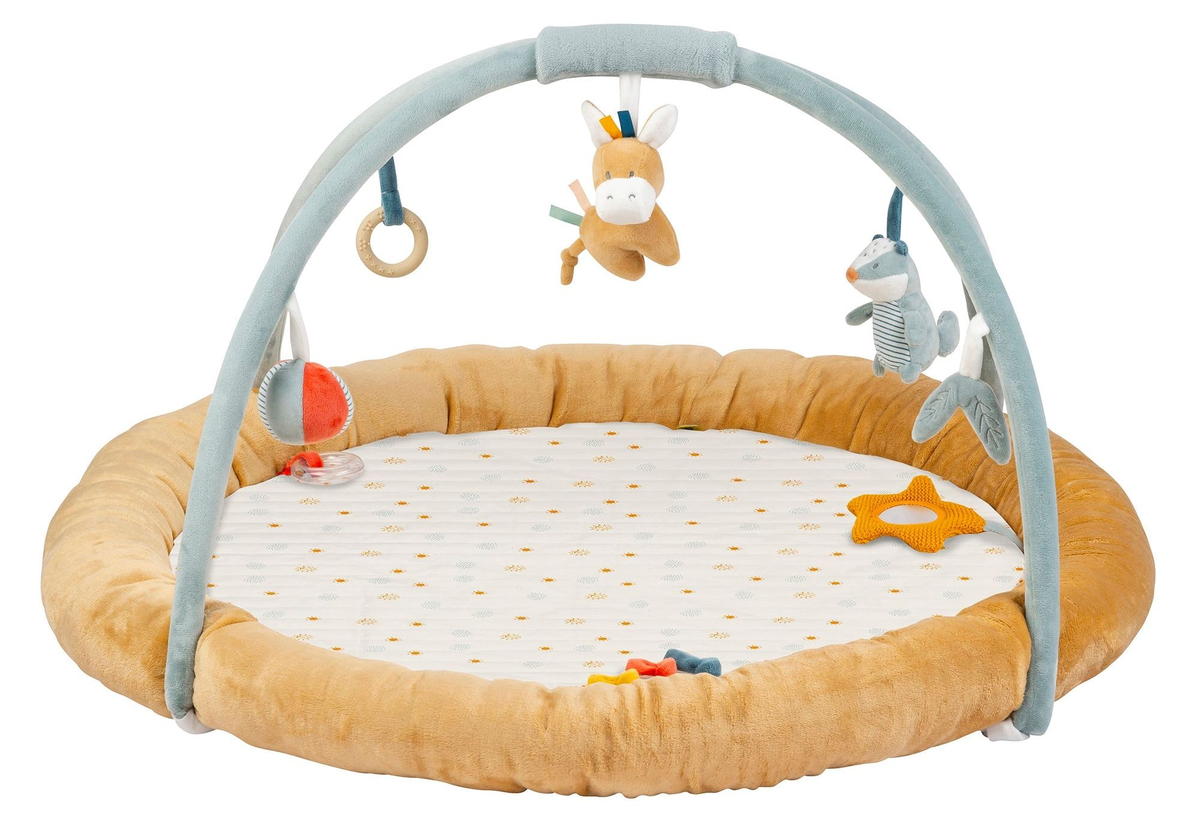 Коврик детский игровой круглый Nattou FELIX & LEO Барсук и Ослик 595193