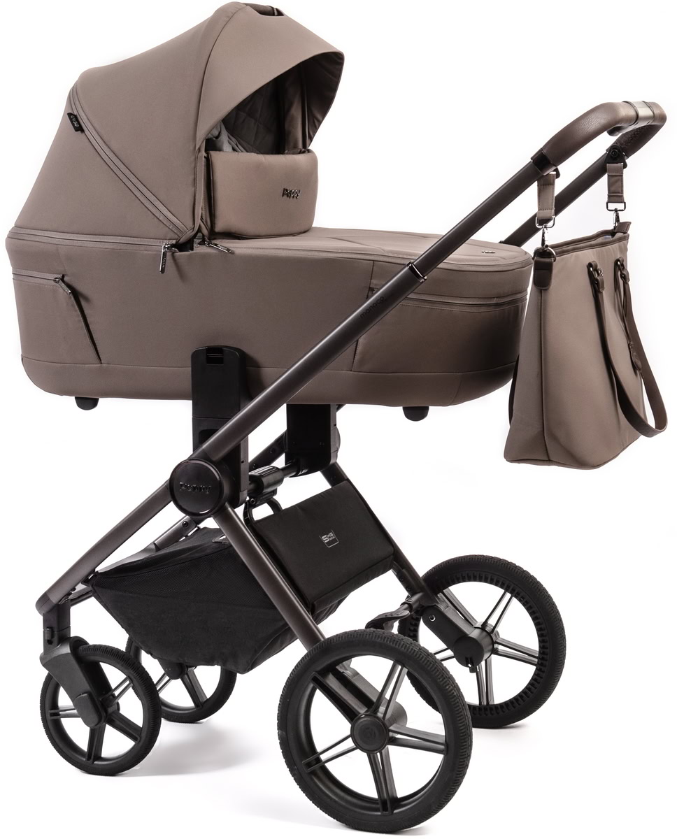 Детская коляска Peppy Monaco Thermo 2 в 1 Mocca (кофе), рама серо-коричневая