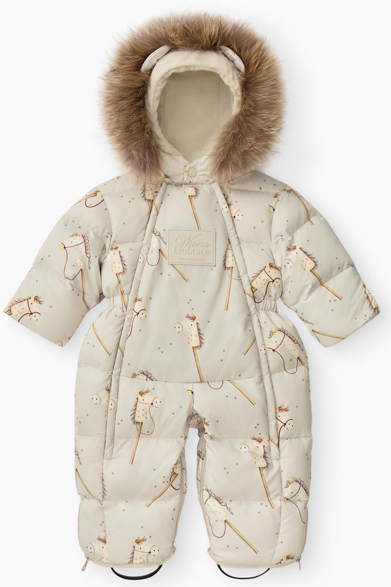 Комбинезон детский Happy baby 89144-0 ЧЗ молочный (лошадь) / milky (horse), 68–74 68
