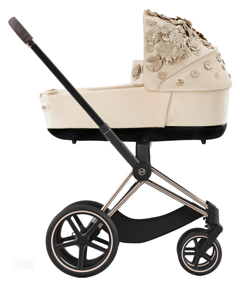 Коляска для новорожденных Cybex Priam IV Rosegold Simply Flowers Beige (Nude Beige)