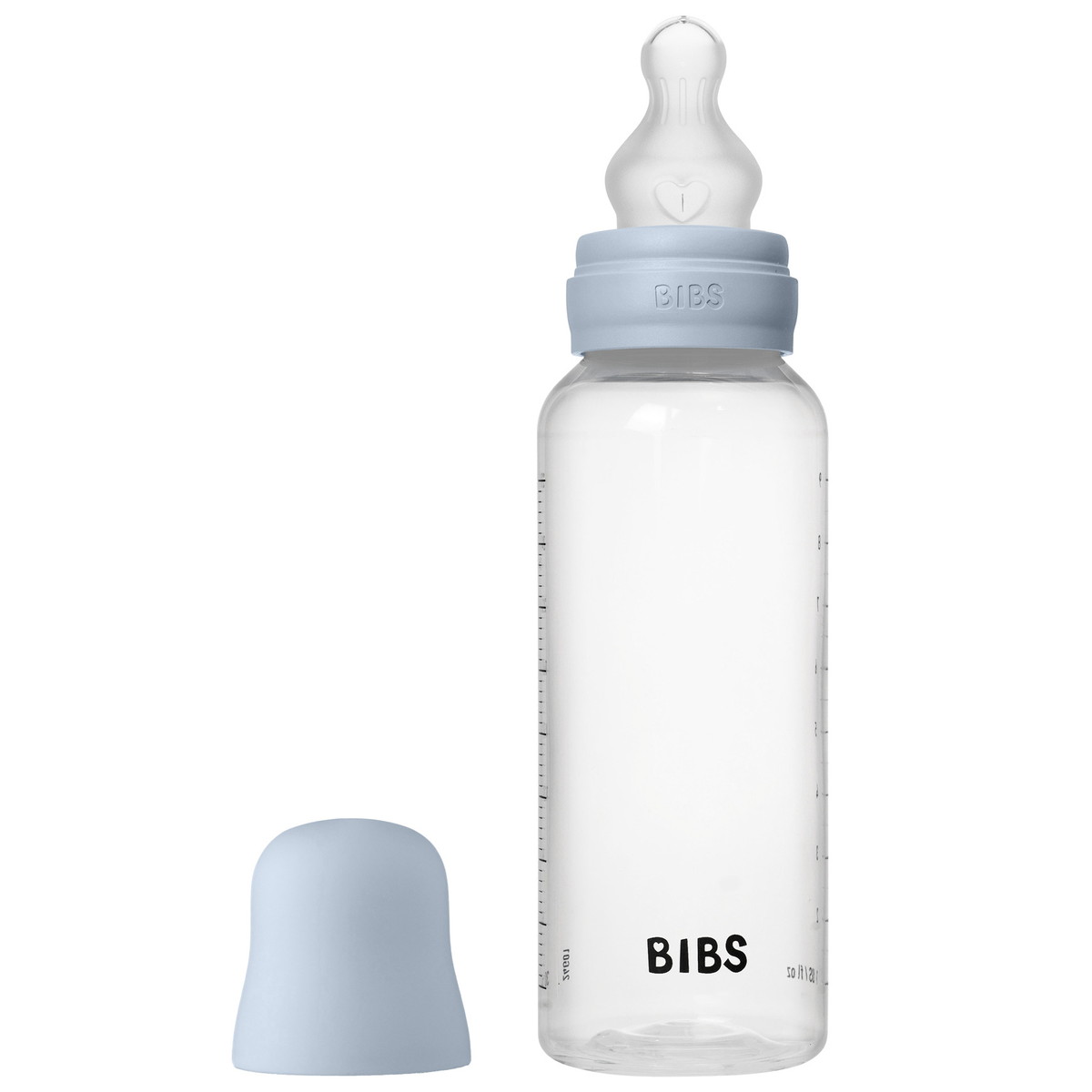 Бутылочка для кормления Bibs с силиконовой соской, средний поток, 270 мл 50171231 Baby Blue