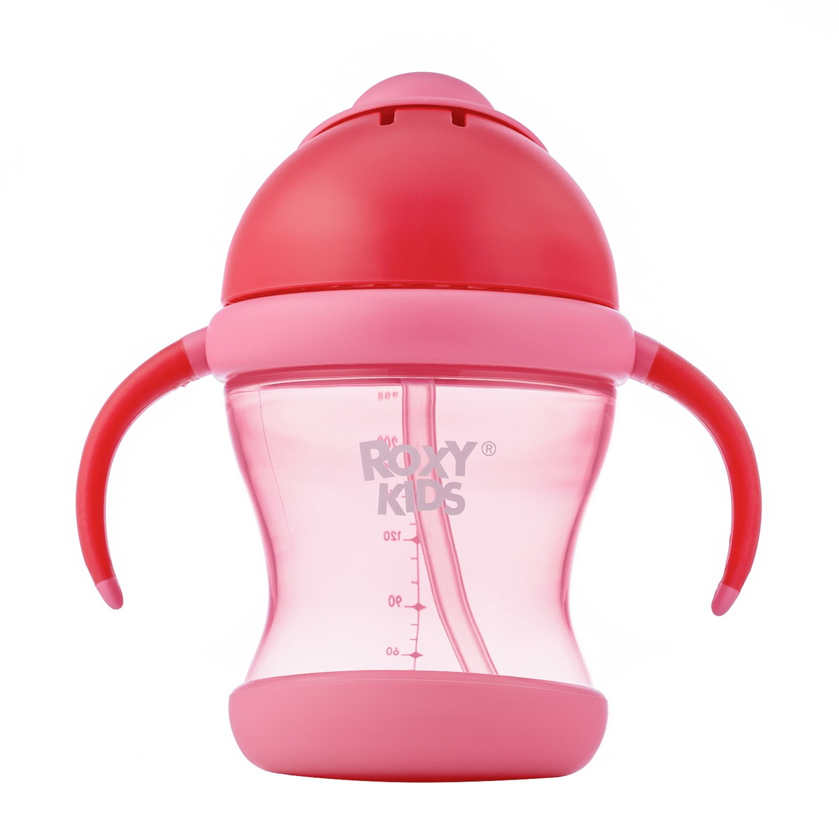 Поильник-непроливайка Roxy-Kids с трубочкой RFD-008-P розовый