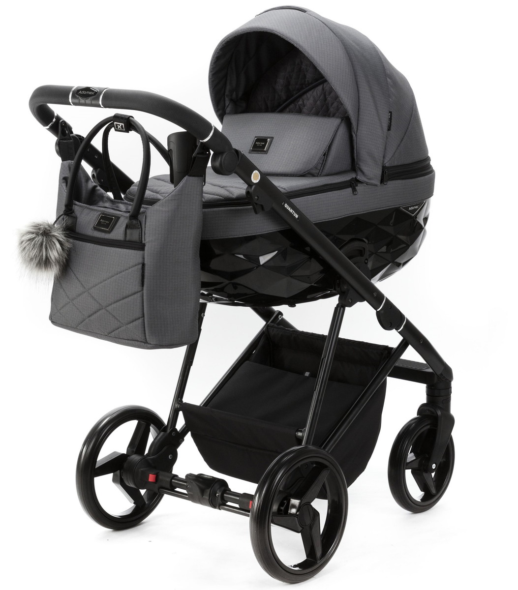 Детская коляска Adamex Quantum 2 в 1 Q-TK57 TIP (Т.СЕРЫЙ)