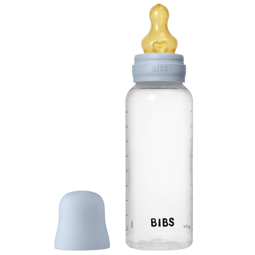 Бутылочка для кормления Bibs с латексной соской, средний поток, 270 мл 5017231 Baby Blue