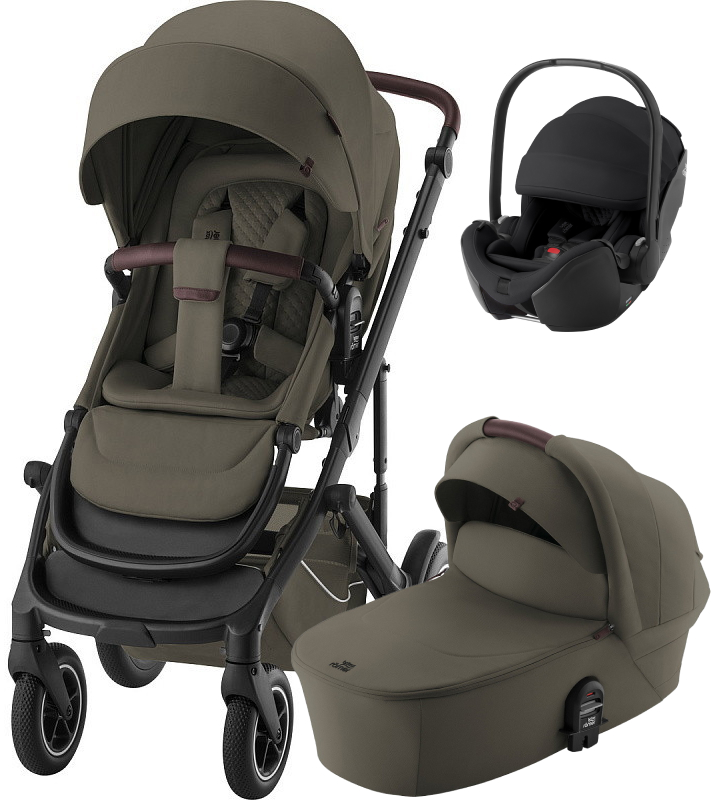 Коляска 3 в 1 Britax Roemer Smile 5Z LUX и автокресло Baby-Safe PRO LUX Onyx Black Urban Olive