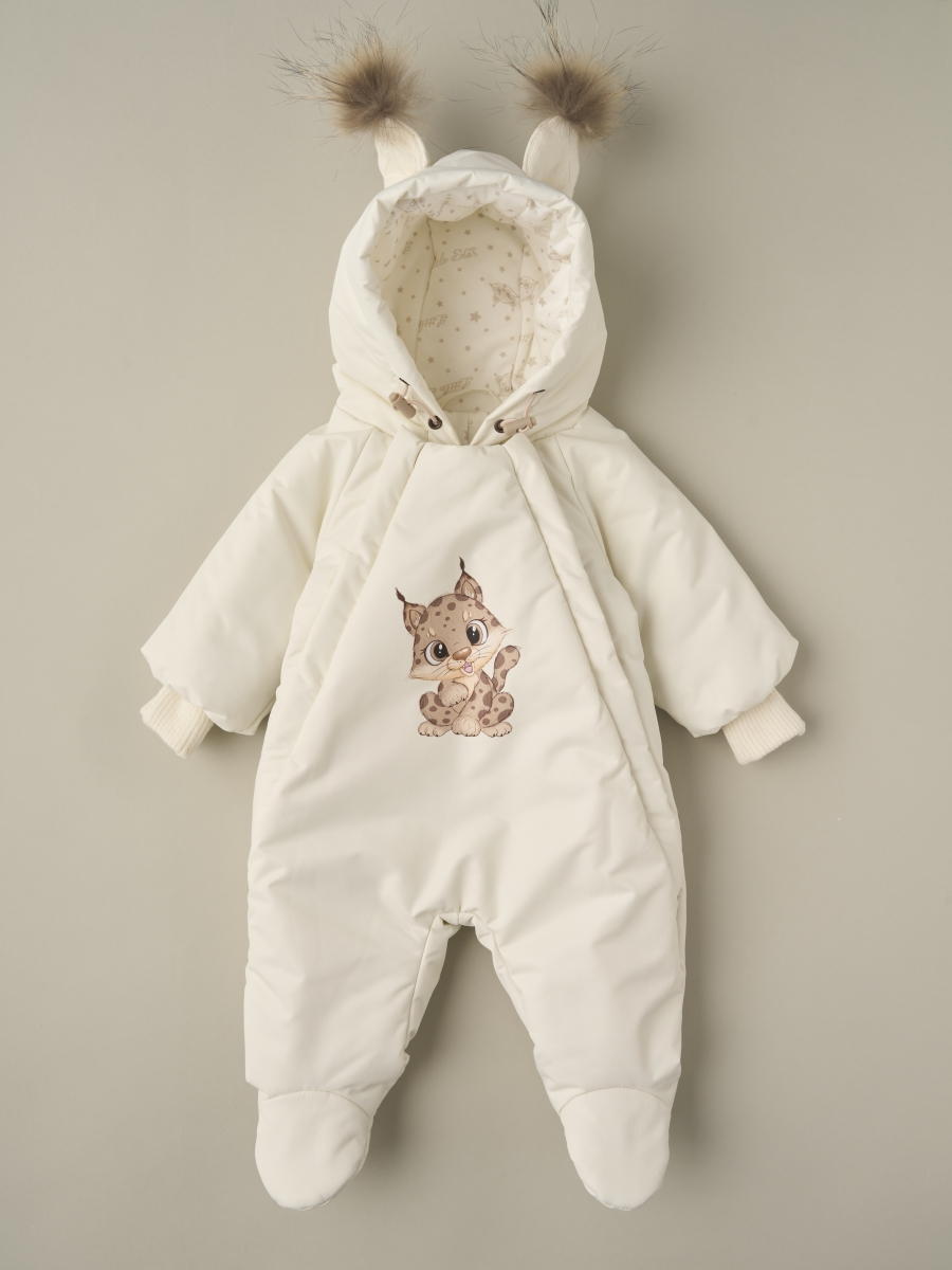 Комбинезон демисезон Little Star Рысенок 35335 (ЧЗ-мз) кремовый, 230гр. 62
