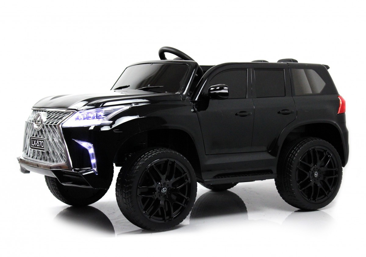 Детский электромобиль RiverToys Lexus 570 E555EE черный глянец