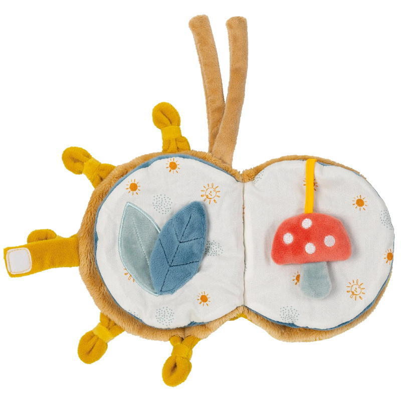 Игрушка мягкая Nattou Soft toy FELIX & LEO Барсук и Ослик Activity книжка 595261