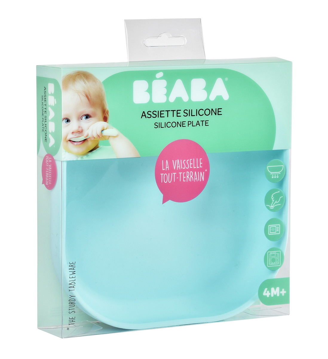 Тарелка из силикона Beaba Silicon Suction Plate 913430 BLUE