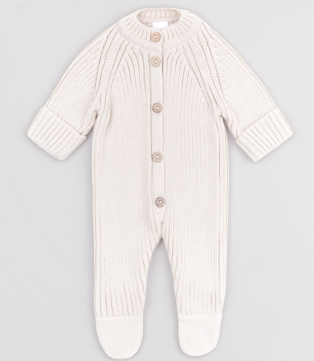 Комбинезон вязаный AmaroBaby Pure Love Little демисезонный молочный 62