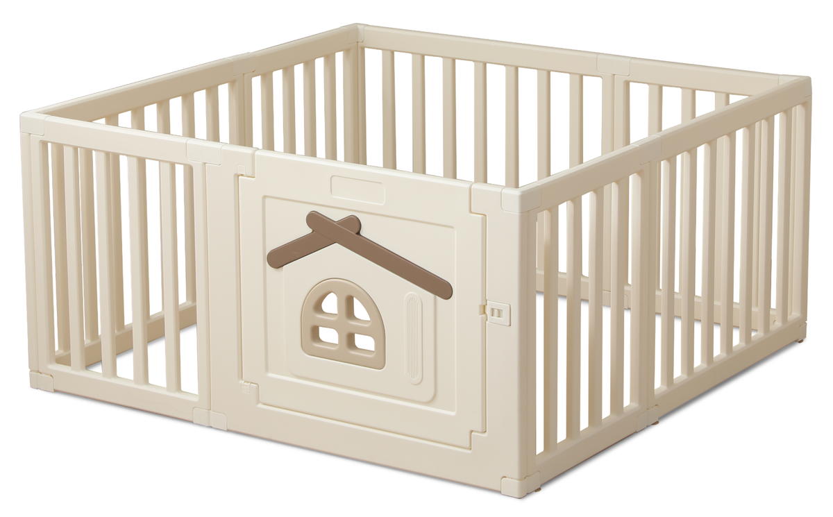 Большой детский игровой манеж UNIX Kids Classic Tree House 130 x 130 Camel