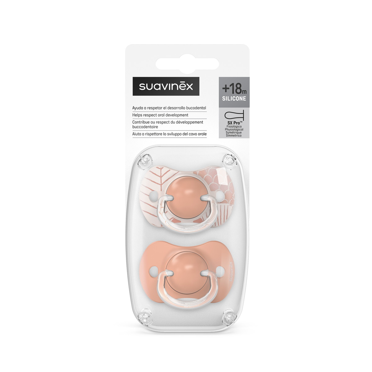 Соска-Пустышка Suavinex Physiological Dreams Pro +18 мес, 2 шт 308281 PINK