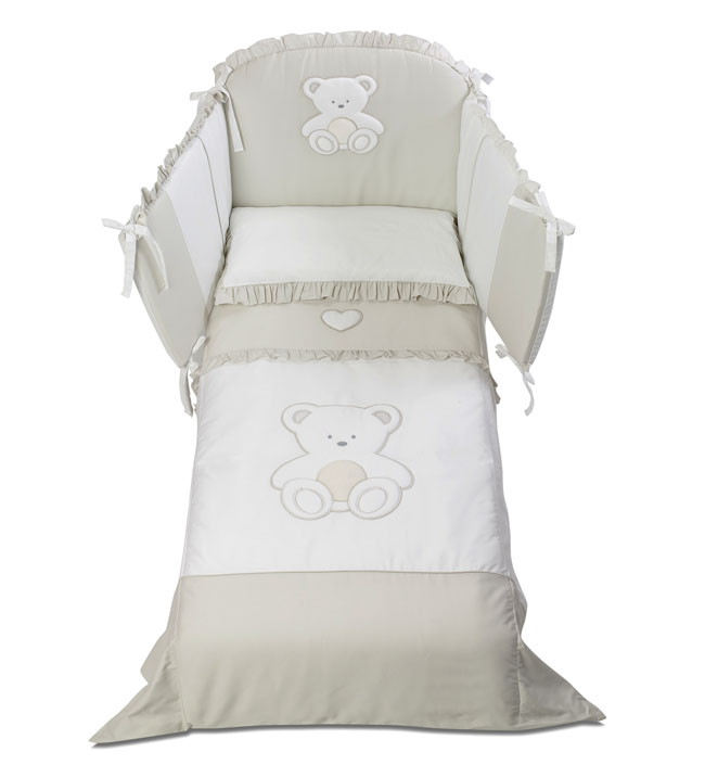 Комплект белья из 5-и предметов Italbaby Peluche крем