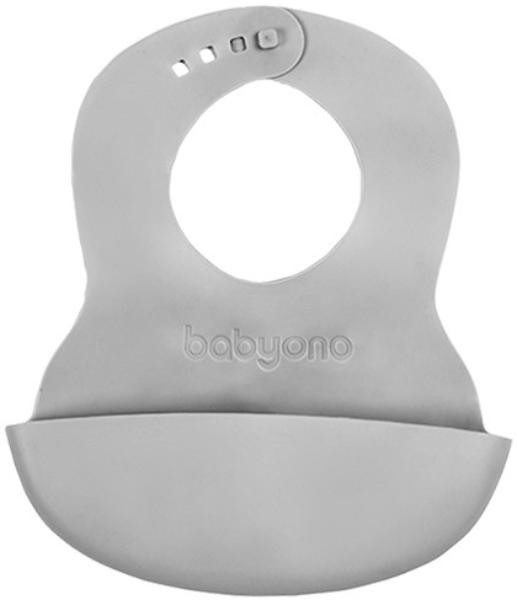 Нагрудник гибкий BabyOno с карманом 835 серый