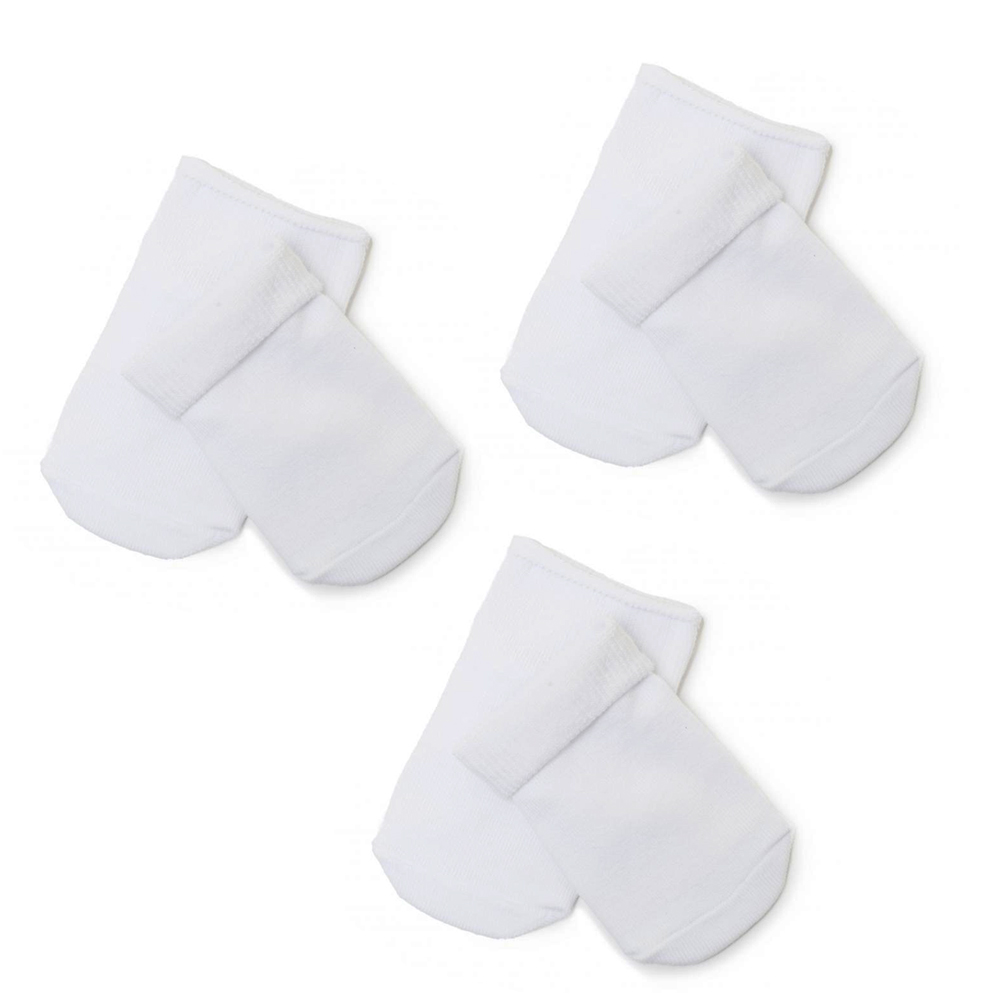 Носки детские Olant baby 3 пары, хлопок белый, 50-62