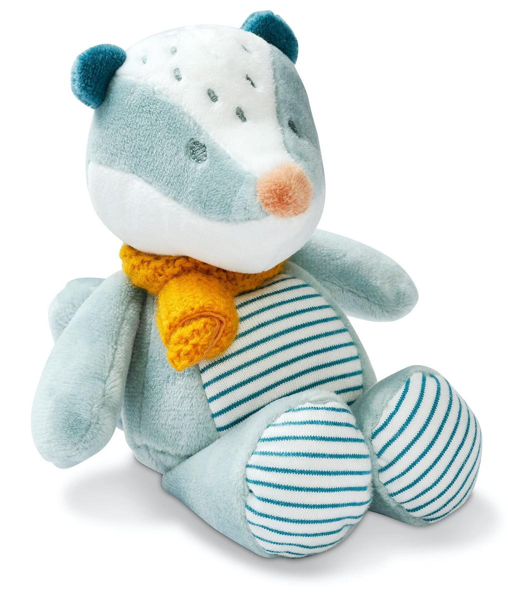 Игрушка мягкая Nattou Rattle MINI FELIX & LEO Барсук 595025