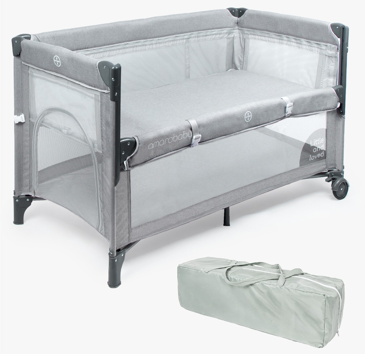 Манеж Amarobaby Transform прямоугольный Classic серый