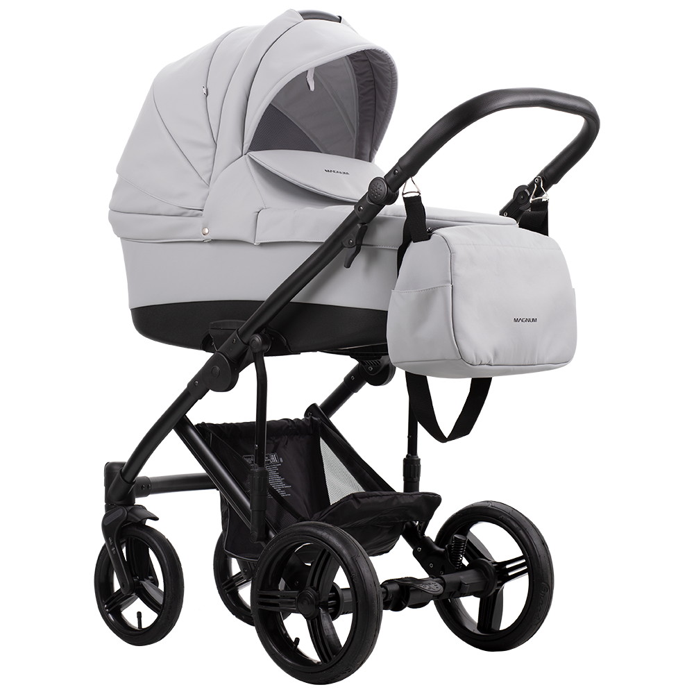 Детская коляска Bebetto Magnum Prima 2 в 1 02 св.серая кожа
