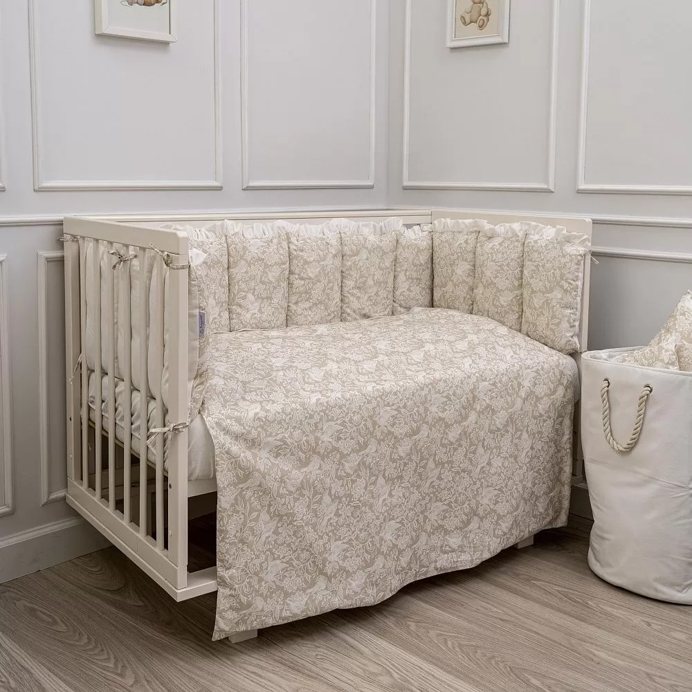 Комплект в кровать Lappetti Le Jardin Сад для прямоугольной кроватки 6 предметов 6130/4 бежевый