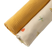 Пелёнки муслиновые Buba Kids, 2 шт, 75х115 см BKMUSSW59 Сады Кавказа/горчица