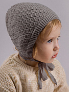 Шапочка вязаная AmaroBaby Berry демисезонная ЧЗ серый 40