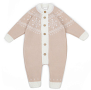 Комбинезон AmaroBaby Pure Love Christmas Snow вязаный бежевый 62
