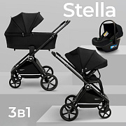 Детская коляска Sweet Baby Stella 3 в 1 Black