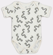 Боди Rant Hugs and Kisses Pattern с коротким рукавом Beige 68