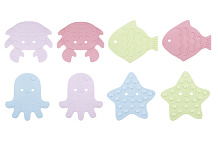 Антискользящие мини-коврики Roxy-Kids Sea Animals 8 шт RBM-008-SA пастель