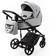 Детская коляска Adamex Zico Deluxe New 2 в 1 ZN-SA03 СВЕТЛО-СЕРАЯ КОЖА