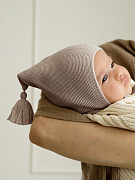 Шапочка вязаная AmaroBaby Pure Love Sweet коричневый 40