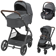 Коляска детская Maxi-Cosi Oxford Plus 3 в 1 с автокреслом Pebble 360 Pro Twillic Graphite 1978204110 PlusTwillic Graphite/Графит