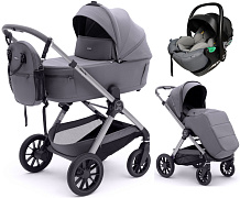Коляска Agex Prima Pro 3 в 1 с автокреслом i-Safe S Grey APS214 Sora серый