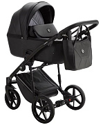 Детская коляска Adamex Mobi Deluxe 3 в 1 M-SA02 (ЧЕРНАЯ КОЖА)