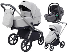 Детская коляска Rant Flex Therm Soft 3 в 1 с автокреслом Evomax Grey Stone Grey
