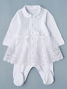 Комбинезон с юбочкой Little Star Азалия 3372 (ЧЗ-мз) белый 56