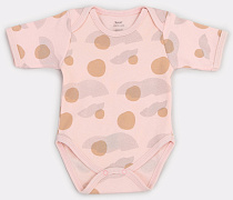 Боди Rant Hugs and Kisses Pattern с коротким рукавом Pink 74