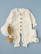 Комбинезон с воротником, чепчик, носочки Little Star Классик 807333 (ЧЗ-нк) кремовый 56