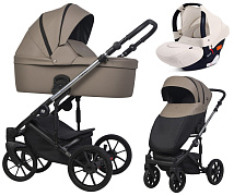Детская коляска Riko Nano Thermo Ecco 3 в 1 с автокреслом Rant Cruise Beige 04 Cappucino (капучино)