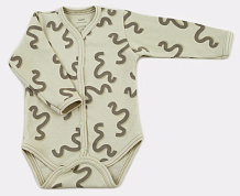 Боди Rant Hugs and Kisses Pattern с длинным рукавом Green 68